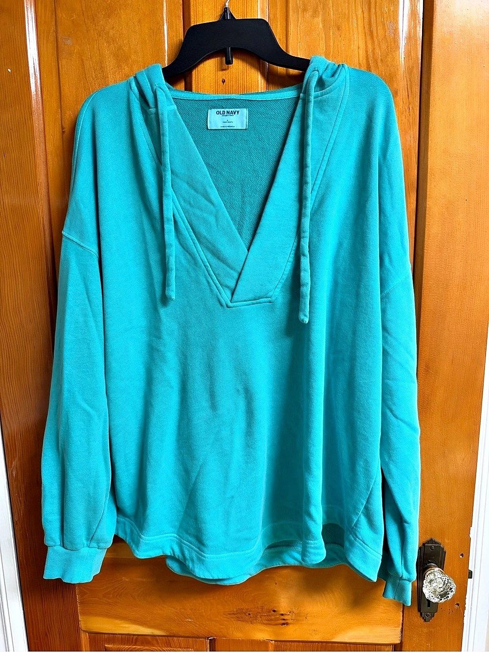 Old Navy SoComfy Terry Oversized Tunic Hoodie Blue Size L
